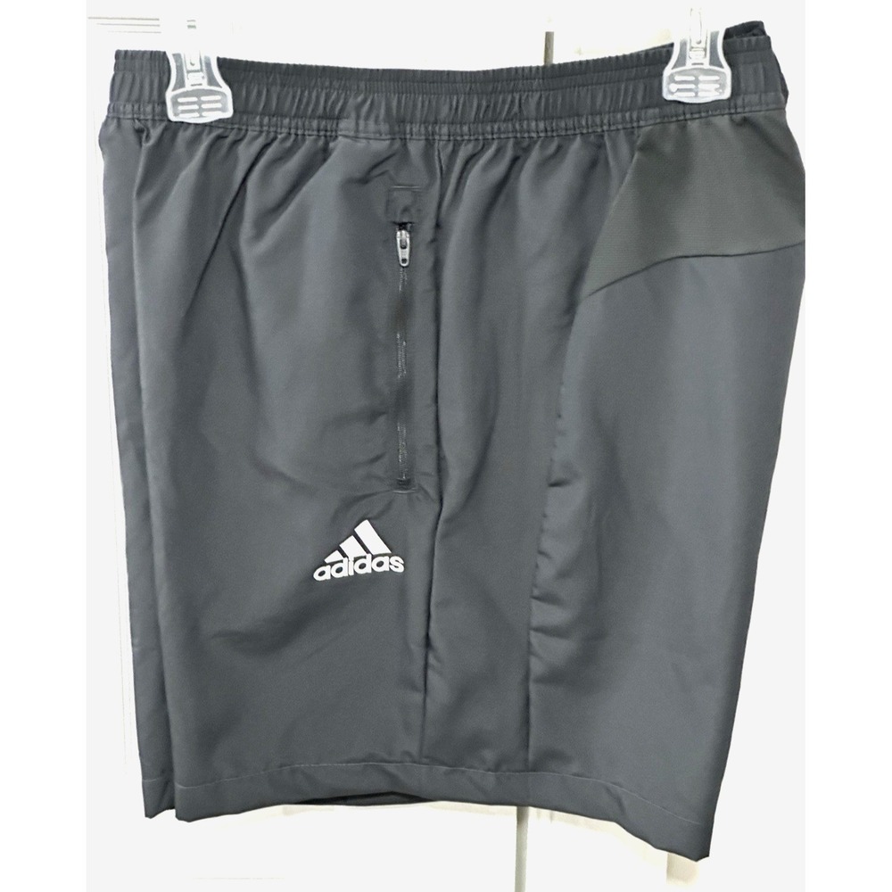 Men's Adidas Aeroready Athletic Shorts Gray Size L Lightweight Shorts